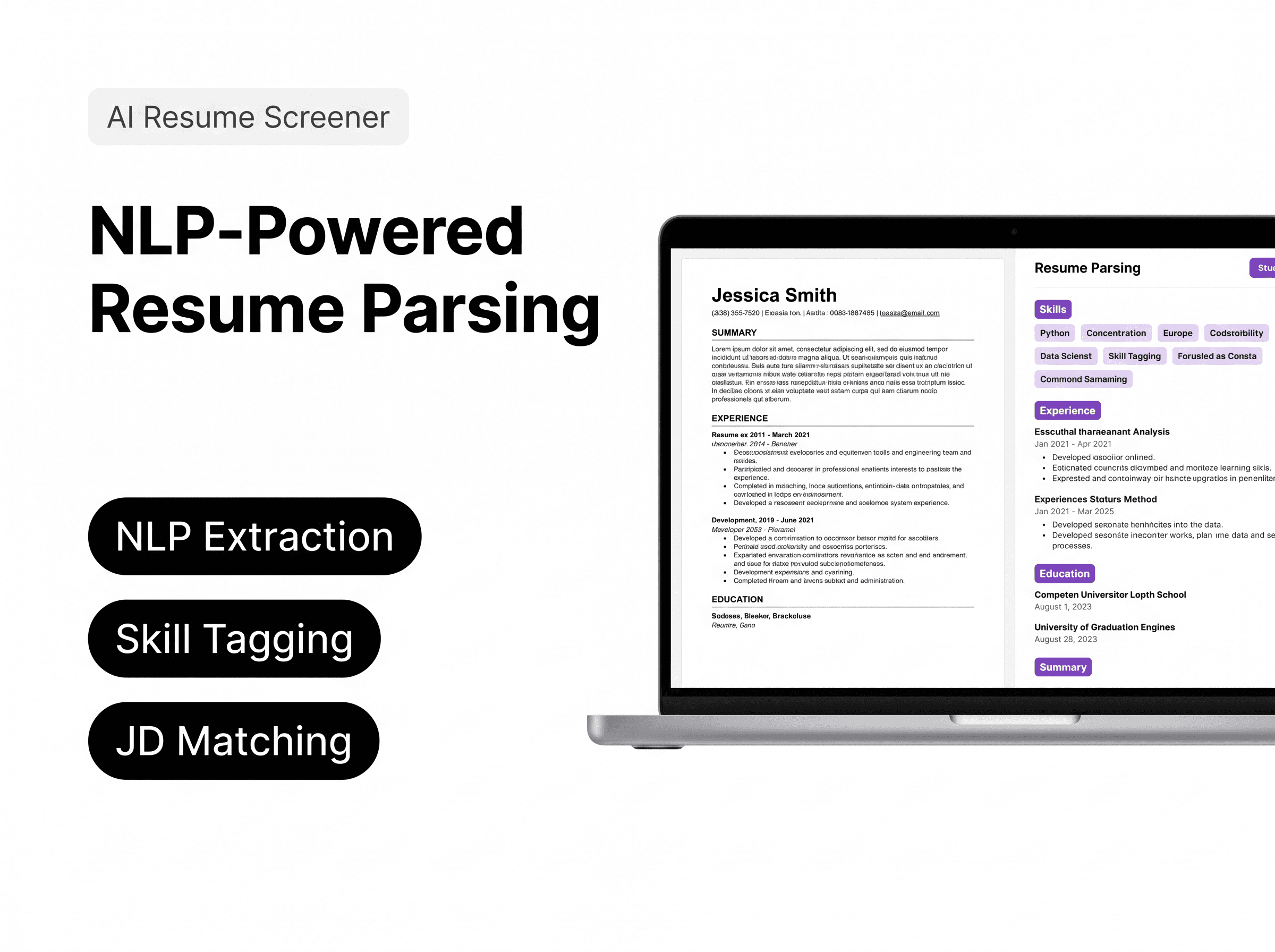 NLP-powered resume parsing